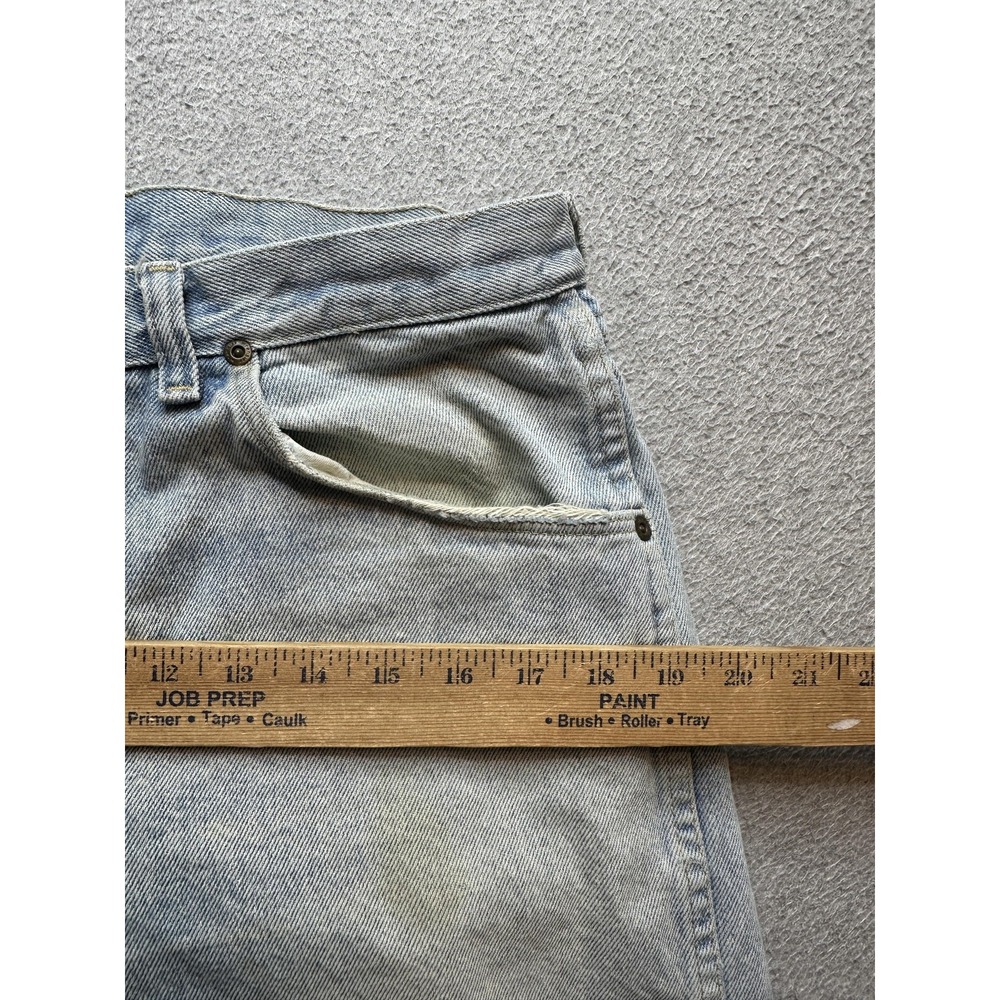 Wrangler Rugged Wear Jeans Mens 33x32(31x31) Light‎ Wash Straight Leg Distressed - Picture 7 of 14